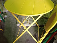 Lot 167 - ronde metalen klaptafels. 5 stuks - afbeelding 2 van  3