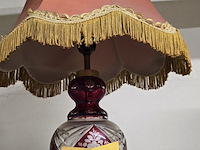 Lot 168 - marmeren tafellamp en glazen tafellamp - afbeelding 2 van  3