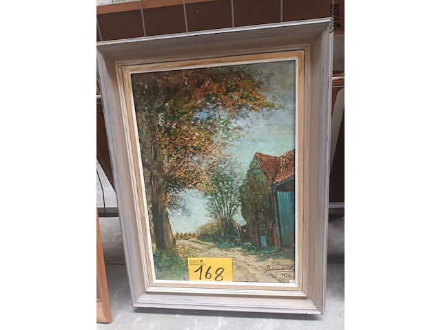 Lot 168 - schilderij landschap - afbeelding 1 van  4