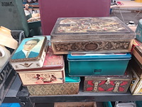 Lot 17 - blikken en houten dozen. 15 stuks - afbeelding 4 van  5