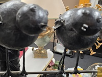 Lot 17 - kunstwerk 3 vogels op stok - afbeelding 3 van  5