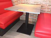 Lot 17 - rechthoekige tafel op voet. 2 stuks