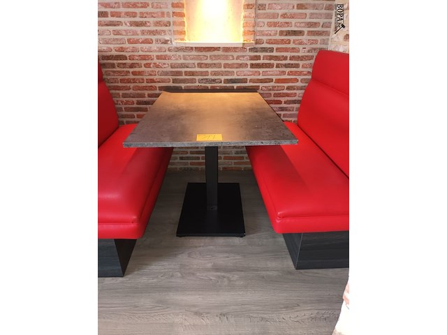 Lot 17 - rechthoekige tafel op voet. 2 stuks - afbeelding 3 van  4