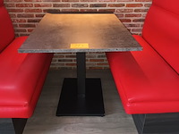 Lot 17 - rechthoekige tafel op voet. 2 stuks - afbeelding 3 van  4