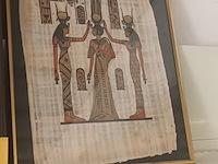 Lot 17 - schilderij en papyrus prent - afbeelding 2 van  4