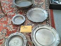 Lot 170 - lot tinnen schaaltjes - afbeelding 1 van  3