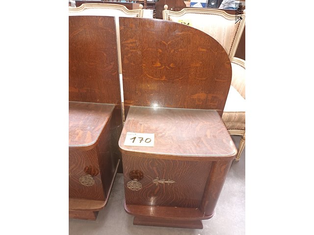 Lot 170 - nachtkastjes. 2 stuks - afbeelding 3 van  4