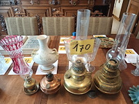 Lot 170 - olielampen in koper. 4 stuks - afbeelding 1 van  4