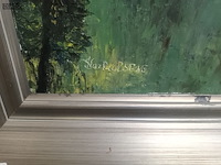 Lot 170 - schilderij woning met luiken - afbeelding 3 van  4