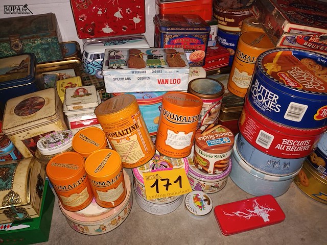 Lot 171 - blikken dozen en sigarenkistjes - afbeelding 1 van  4