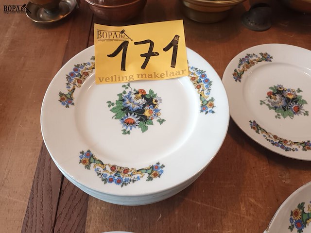 Lot 171 - borden en schaal. 11 stuks - afbeelding 2 van  4