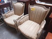 Lot 171 - koppel antieke zetels - afbeelding 1 van  5
