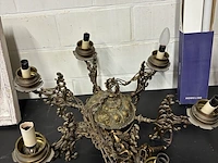 Lot 171 - lot luster en kandelaars + tl armatuur met lamp - 5 stuks - afbeelding 4 van  4