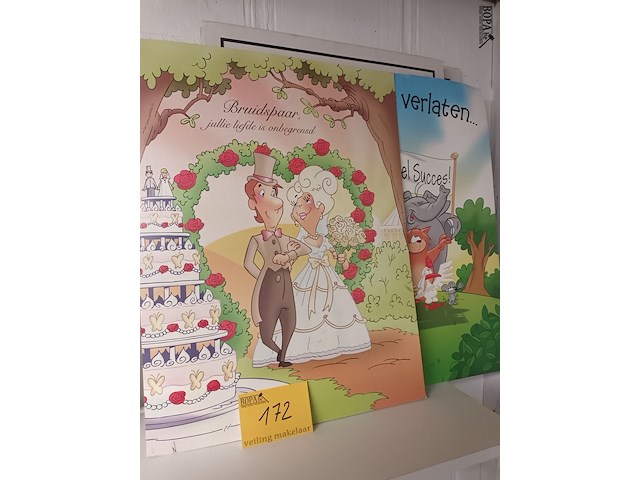 Lot 172 - xxl wenskaarten. 2 stuks - afbeelding 1 van  4