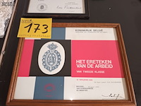 Lot 173 - medailles en kaders. 6 stuks - afbeelding 2 van  4