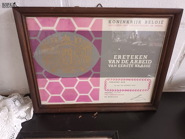 Lot 173 - medailles en kaders. 6 stuks - afbeelding 4 van  4