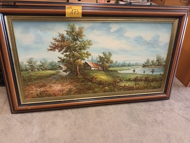 Lot 173 - schilderij landschap - afbeelding 1 van  3