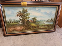 Lot 173 - schilderij landschap - afbeelding 1 van  3