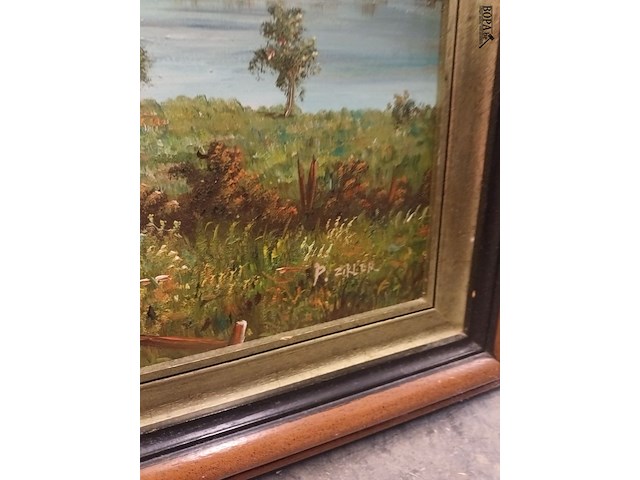 Lot 173 - schilderij landschap - afbeelding 2 van  3