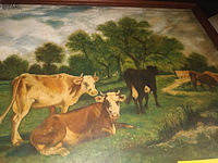 Lot 174 - schilderij koeien - afbeelding 2 van  2