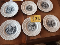 Lot 174 - sierborden. 6 stuks - afbeelding 1 van  4