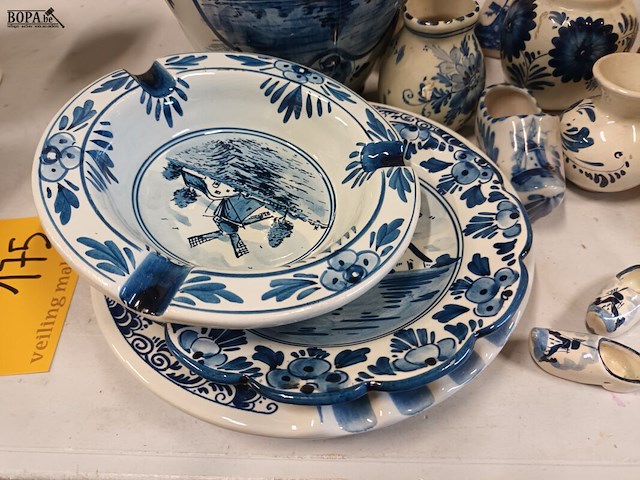 Lot 175 - decoratie delft blauw. 11 stuks - afbeelding 5 van  8