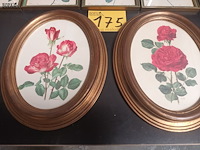 Lot 175 - kaders met bloemen. 6 stuks - afbeelding 2 van  4