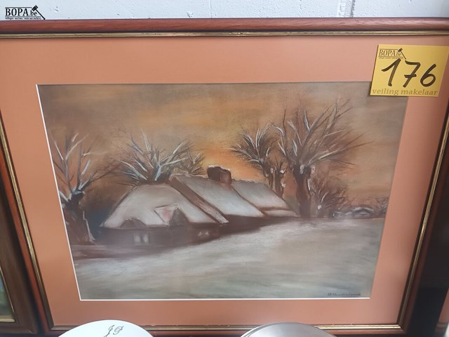 Lot 176 - kader sneeuwlandschap - afbeelding 1 van  4