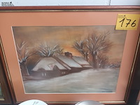 Lot 176 - kader sneeuwlandschap - afbeelding 1 van  4