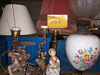 Lot 177 - antieke lampedaire. 5 stuks - afbeelding 1 van  5