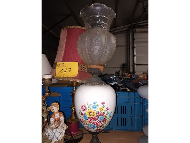 Lot 177 - antieke lampedaire. 5 stuks - afbeelding 2 van  5