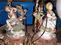 Lot 177 - antieke lampedaire. 5 stuks - afbeelding 3 van  5