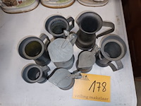 Lot 178 - kannetjes in tin. 8 stuks - afbeelding 3 van  5