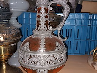 Lot 178 - sierfles en olielampen. 4 stuks - afbeelding 2 van  4