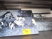 Lot 179 - canvas. 2 stuks - afbeelding 1 van  3