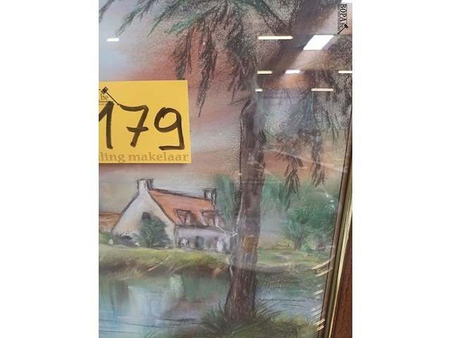 Lot 179 - kader met molen - afbeelding 4 van  4