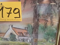 Lot 179 - kader met molen - afbeelding 4 van  4