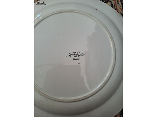 Lot 179 - servies belgisch aardewerk blauwe kleur: soepterrine, borden - afbeelding 2 van  5