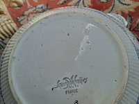 Lot 179 - servies belgisch aardewerk blauwe kleur: soepterrine, borden - afbeelding 5 van  5
