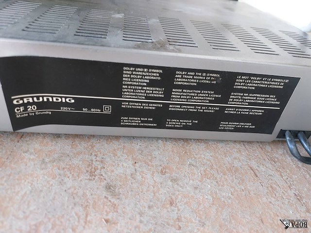 Lot 18 - casettespeler grundig cf20 - afbeelding 3 van  3