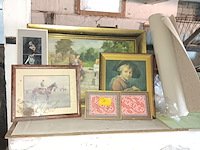Lot 18 - lot kaders en schilderijen