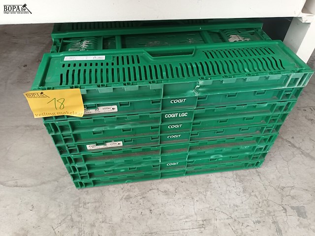 Lot 18 - pvc plooibakken. 9 stuks - afbeelding 1 van  2