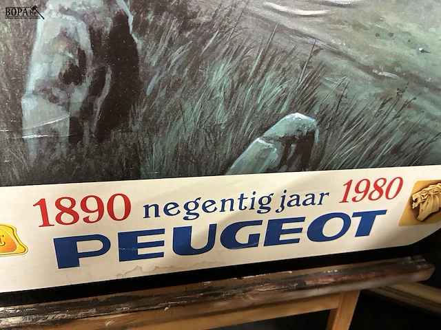 Lot 180 - retro reclame-illustratie peugeot - get. - afbeelding 3 van  3