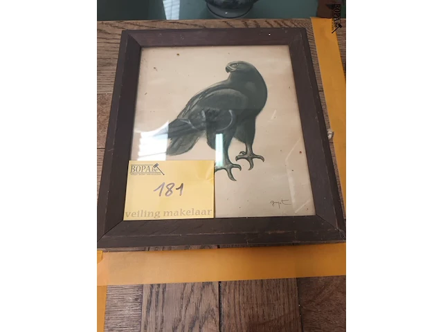 Lot 181 - kader vogel - afbeelding 1 van  4