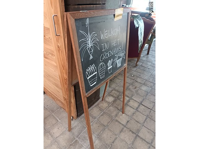 Lot 181 - krijtbord dubbelzijdig - afbeelding 3 van  3