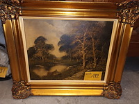 Lot 182 - schilderij in kader. gesigneerd - afbeelding 1 van  4