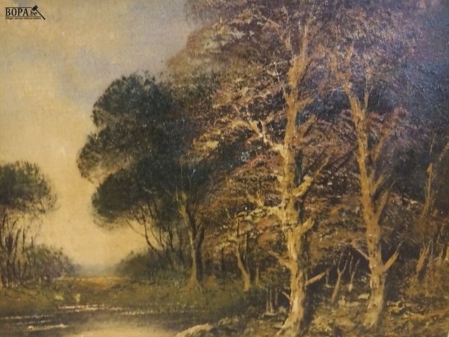 Lot 182 - schilderij in kader. gesigneerd - afbeelding 2 van  4