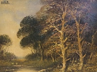 Lot 182 - schilderij in kader. gesigneerd - afbeelding 2 van  4