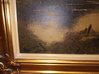 Lot 182 - schilderij in kader. gesigneerd - afbeelding 3 van  4