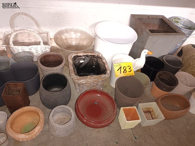 Lot 183 - bloempotten. 31 stuks - afbeelding 1 van  4